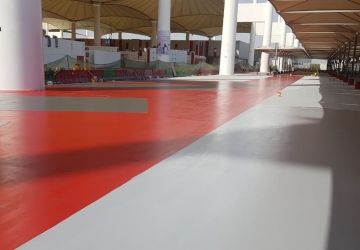 Epoxy Flooring System Hall of pilgrims at King Abdul Aziz Airport