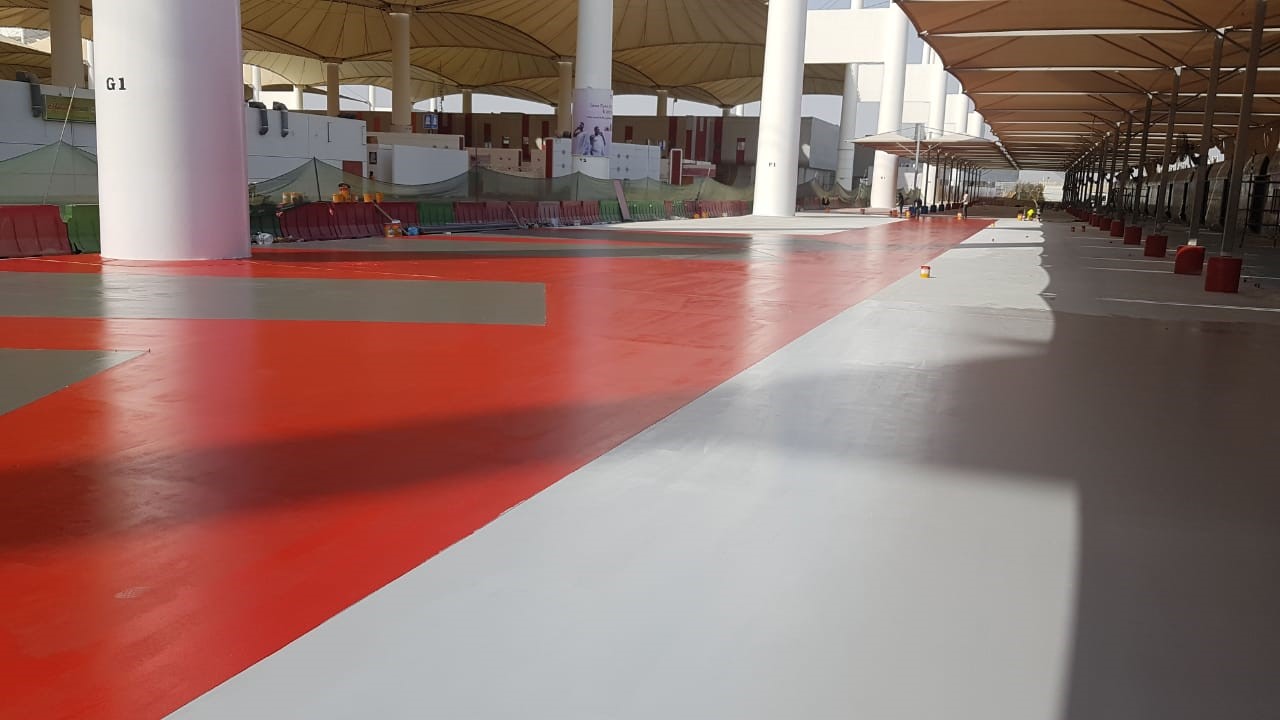 Epoxy Flooring System Hall of pilgrims at King Abdul Aziz Airport